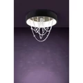 Eglo 39762 Berlona mennyezeti lámpa, kristály függőkkel, távirányítóval, fekete, 4400;3060 lm, 3000K melegfehér, beépített LED, 34W+6x5,4W, IP20