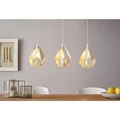 Eglo 43002 Carlton 1 több ágú függeszték, 3 lámpafejjel, arany színű belső festéssel, fehér, E27 foglalattal, max. 3x60W, IP20