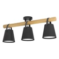 Eglo 43635 Boyle mennyezeti lámpa, fa díszítéssel, fekete, E27 foglalattal, max. 3x10W, IP20