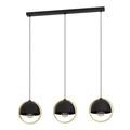 Eglo 43756 Callow több ágú függeszték, fa kerettel, fekete, E27 foglalattal, max. 3x40W, IP20