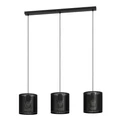 Eglo 43796 Manby több ágú függeszték, 3db foglalattal, rácsos, fekete, E27 foglalattal, max. 3x40W, IP20