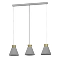 Eglo 43839 Twicken több ágú függeszték, arany díszítéssel, szürke, E27 foglalattal, max. 3x40W, IP20