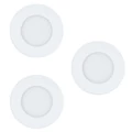 Eglo 900099 Fueva-Z LED panel, süllyesztett, 3 db-os szett, 8,5cm átmérő, fehér, kör, 3X360 lm, 2700K-6500K szabályozható, beépített LED, 3x2,8W, IP20, IP44, 85mm átmérő