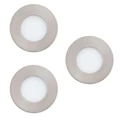 Eglo 900111 Fueva-Z LED panel, süllyesztett, 3 db-os szett, 8,5cm átmérő, nikkel, kör, 3X360 lm, 2700K-6500K szabályozható, beépített LED, 3x2,8W, IP20, IP44, 85mm átmérő