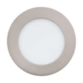 Eglo 900112 Fueva-Z LED panel, süllyesztett, 12cm átmérő, nikkel, kör, 600 lm, 2700K-6500K szabályozható, beépített LED, 5,4W, IP20, IP44, 120mm átmérő
