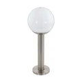 Eglo 900266 Nisia-Z kültéri állólámpa, Connect.Z, Zigbee okos lámpa opál burával, 52,4cm magas, rozsdamentes acél (inox), E27 foglalattal, max. 1x9W, IP44