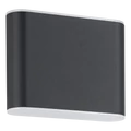 Eglo 901025 Grutti kültéri fali lámpa, CCT, fekete, 640 lm, 3000K-6500K szabályozható, beépített LED, 2x2,9W, IP65
