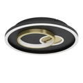 Eglo 901244 Tiriolo mennyezeti lámpa, fekete, 1800;1050 lm, 4000K természetes fehér, beépített LED, 14W+8,5W, IP20