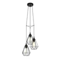 Eglo 94191 Tarbes több ágú függeszték, fekete, E27 foglalattal, max. 3x60W, IP20