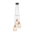 Eglo 94196 Tarbes több ágú függeszték, réz, E27 foglalattal, max. 3x60W, IP20