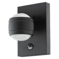 Eglo 96021 Sesimba 1 kültéri fali lámpa, fekete, 560 lm, 3000K melegfehér, beépített LED, 2x3,7W, IP44