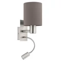Eglo 96481 Pasteri fali lámpa, barna, -;380 lm, 3000K melegfehér, E27+beépített LED, 1x40W+1x3,5W, IP20