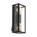 Eglo 98273 Alamonte 1 kültéri fali lámpa, fekete, E27 foglalattal, max. 2x60W, IP44