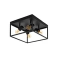 Eglo 98334 Silentina mennyezeti lámpa, fekete, E27 foglalattal, max. 4x40W, IP20