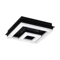 Eglo 99327 Fradelo 1 mennyezeti lámpa, csillogó hatás, fekete, 1250 lm, 3000K melegfehér, beépített LED, 12W, IP20