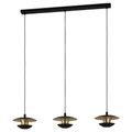 Eglo 99663 Nuvano több ágú függeszték, arany színű belső felülettel, fekete, GU10 foglalattal, max. 3x4,5W, IP20