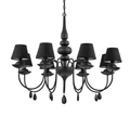 IDEAL LUX BLANCHE több ágú függeszték, max. 8x40W, E14 foglalattal, fekete, 111896