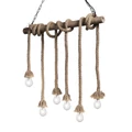 IDEAL LUX CANAPA függesztett lámpa 6 db E27 foglalattal, max. 6x15W, 80 cm hosszú, kötél 134826