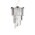 IDEAL LUX CARLTON 1 ágú függeszték, max. 8x40W, E14 foglalattal, króm, 117737