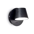 IDEAL LUX GIM fali lámpa, beépített LED, 6W, 530 lm, 3000K melegfehér, 12x12 cm, fekete 167121