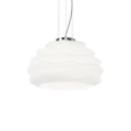 IDEAL LUX KARMA függesztett lámpa E27 foglalattal, max. 60W, 39 cm átmérő, fehér 132389