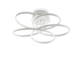 IDEAL LUX KAROL mennyezeti lámpa, 4000K természetes fehér, 6900 lm, 45W, beépített LED, fehér, 227825