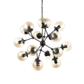 IDEAL LUX KEPLER több ágú függeszték, max. 18x40W, E27 foglalattal, fekete, 162478