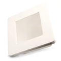 Mennyezeti festhető gipsz lámpatest - négyzet, süllyesztett, 125x125 mm - MR16, GU10 LED fényforrásokhoz