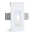 Fali gipsz süllyesztett festhető lábazati lámpatest - 80×165 mm – GU4/MR11 LED fényforrásokhoz