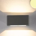 2 irányban világító LED fali lámpa antracit színben – 4×3W CREE melegfehér LED