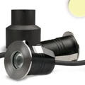 Talajba süllyesztett LED spotlámpa, kör, rozsdamentes acél, átmérő: 45 mm – 2W CREE melegfehér LED