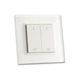 SysCon 2 zónás fali RF LED dimmer, monokróm, elemes, fehér