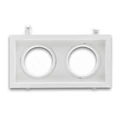 AR111 HPW dupla süllyesztett beépítőkeret, fehér, szögletes, 2 db. LED fényforráshoz