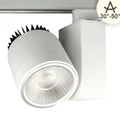 3 fázisú sínre szerelhető LED reflektor - speciális színhőmérséklet gyümölcsök, zöldségek megvilágításához, 40W, 2953 lm, 30-50°, fehér, 3100K