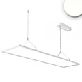 Függesztett LED lámpatest irodai használatra, szögletes, 4000 lm, 40W, 4000K természetes fehér, fehér