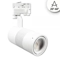 3 fázisú sínre szerelhető LED reflektor - fókuszálható, 35W, 3350lm,  20°-60° fehér, 3500K meleg fehér, CRI&gt;92