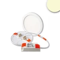 Flex süllyesztett LED mélysugárzó, 8W, 700lm, 3000K melegfehér, 120°, UGR&lt;19, CRI80, IP52, 11,8cm átmérő, fehér