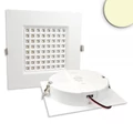 LED mélysugárzó, prizma, szögletes, 25W, UGR&lt;19, 2870lm, 3000K melegfehér, CRI86, IP54, 90°, 22,8x22,8cm, fehér, fényerőszabályozható