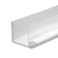 LED gipszkarton árnyékfúga profil, 8 mm, ezüst eloxált alumínium, 2m 