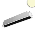 Süllyesztett Slim LED lámpatest, fehér/fekete, 11W, 650lm, 3000K  melegfehér, 28cm, IP20, CRI90, 30°, fényerőszabályozható