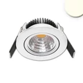 AmpSystem süllyeszthető LED spotlámpa, 24V DC, 5W, 500lm, 3000K melegfehér, 60°, szürke, kör, IP52, fényerőszabályozható