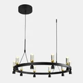 ITALUX ALMELO több ágú függeszték fekete, 3000K melegfehér, beépített LED, 2920 lm, IT-PND-83812-20