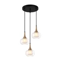 ITALUX KONILA több ágú függeszték 3 foglalattal, sárgaréz, G9, IT-PND-99709-3A-BRO-CL
