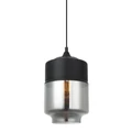 ITALUX MOLINA füstszínű részletekkel 1 ágú függeszték fekete, E27, IT-MDM-2377/1 BK+SG