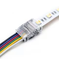 LED szalag betáp csatlakozó 12 mm széles  RGB+CCT LED szalagokhoz, 6 eres vezetékhez, HIPPO