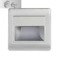 EMITHOR STEP LIGHT lépcsővilágító lámpa ezüst, 4000K természetes fehér, beépített LED, 120 lm, 70410