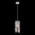 LUXERA VITRA 1 ágú függeszték kristály hatás rozsdamentes acél (inox), E14, 64365