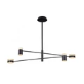 Maxlight PUMA függeszték, fekete-fa, 3000K melegfehér, beépített LED, 1680 lm, 4x7W, MAXLIGHT-P0406
