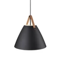 NORDLUX Strap 48 1 ágú függeszték, fekete, E27, max. 40W, 48cm átmérő, 84353003