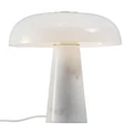 NORDLUX Glossy asztali lámpa, márvány, réz és opál üveg, design, fehér, E27, max. 15W, 2020505001